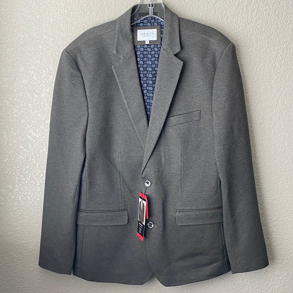 Infinity Men's Blazer Classic Fit Stretch Fabric Brown/M